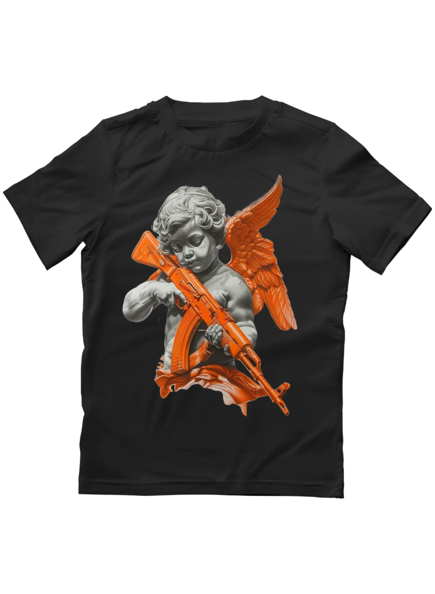 T-shirt noir « ange »